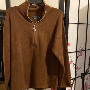 Brand new ASOS design half up zipper sweater never worn . Size 2 but runs big